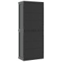 Armario de almacenaje exterior PP gris y negro 65x37x165 cm de , Taquillas y armarios de almacenamiento - Ref: Foro24-364201,...