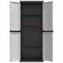 Armario de almacenaje exterior PP gris y negro 65x37x165 cm de , Taquillas y armarios de almacenamiento - Ref: Foro24-364201,...