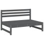 Garden table and high stools 6 pieces solid gray pine wood by , Garden sets - Ref: Foro24-3186615, Price: 604,78 €, Discount: %