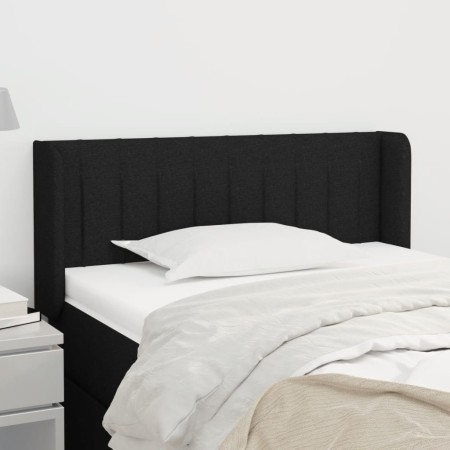 Kopfteil aus schwarzem Stoff, 93 x 16 x 78/88 cm von , Kopf- und Fußteile - Ref: Foro24-3118990, Preis: 38,90 €, Rabatt: %