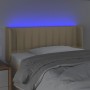 Cabecero con LED de tela crema 83x16x78/88 cm de , Cabeceros y pies de cama - Ref: Foro24-3123453, Precio: 48,48 €, Descuento: %