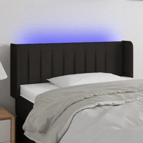 Kopfteil aus schwarzem Stoff mit LED 93x16x78/88 cm von , Kopf- und Fußteile - Ref: Foro24-3123458, Preis: 45,64 €, Rabatt: %