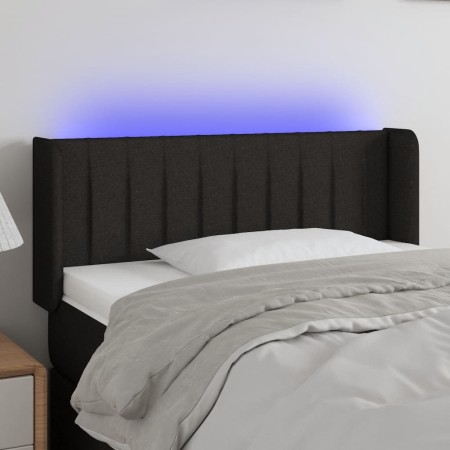 Kopfteil aus schwarzem Stoff mit LED 93x16x78/88 cm von , Kopf- und Fußteile - Ref: Foro24-3123458, Preis: 43,86 €, Rabatt: %