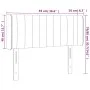 LED-Kopfteil aus dunkelblauem Samt, 93 x 16 x 78/88 cm von , Kopf- und Fußteile - Ref: Foro24-3123514, Preis: 64,89 €, Rabatt: %