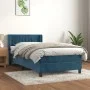 Box spring bed with dark blue velvet mattress 90x200 cm by , Beds and slatted bases - Ref: Foro24-3131061, Price: 312,62 €, D...