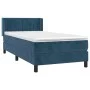 Box spring bed with dark blue velvet mattress 90x200 cm by , Beds and slatted bases - Ref: Foro24-3131061, Price: 312,62 €, D...