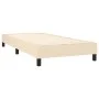 Box spring bed mattress and LED lights cream fabric 90x200 cm by , Beds and slatted bases - Ref: Foro24-3133290, Price: 282,9...