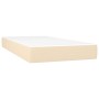 Box spring bed mattress and LED lights cream fabric 90x200 cm by , Beds and slatted bases - Ref: Foro24-3133290, Price: 287,2...
