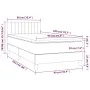Box spring bed mattress and LED lights cream fabric 90x200 cm by , Beds and slatted bases - Ref: Foro24-3133290, Price: 282,9...