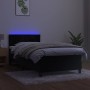 Cama box spring colchón y LED terciopelo negro 90x190 cm de , Camas y somieres - Ref: Foro24-3134497, Precio: 296,74 €, Descu...