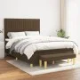 Box spring bed with dark brown fabric mattress 140x190 cm by , Beds and slatted bases - Ref: Foro24-3137312, Price: 529,48 €,...