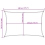 Toldo de vela beige HDPE 160 g/m² 3,5x5 m