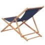 Klappbarer Strandstuhl aus Stoff und blauer Holzstruktur von vidaXL, Gartenstühle - Ref: Foro24-44000, Preis: 57,12 €, Rabatt: %
