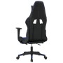 Silla gaming con reposapiés cuero sintético negro azul en Sillas gaming | Comprar online en Foro24