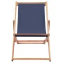Folding beach chair made of fabric and blue wooden structure by vidaXL, Garden chairs - Ref: Foro24-44000, Price: 50,06 €, Di...