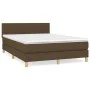 Box spring bed with dark brown fabric mattress 140x200 cm by , Beds and slatted bases - Ref: Foro24-3140780, Price: 411,53 €,...