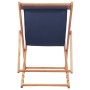 Folding beach chair made of fabric and blue wooden structure by vidaXL, Garden chairs - Ref: Foro24-44000, Price: 50,06 €, Di...