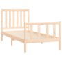 Bed frame with solid pine wood headboard 100x200 cm by , Beds and slatted bases - Ref: Foro24-3188196, Price: 117,13 €, Disco...