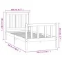 Estructura de cama con cabecero madera maciza pino 100x200 cm de , Camas y somieres - Ref: Foro24-3188196, Precio: 115,41 €, ...