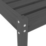 Tumbonas con mesa 2 uds madera maciza de pino gris