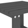 Tumbonas con mesa 2 uds madera maciza de pino gris