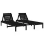 Liegestühle mit Tisch, 2 Stück Massivholz aus schwarzem Kiefernholz. von , Liegen - Ref: Foro24-3157683, Preis: 239,41 €, Rab...
