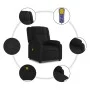 Sillón reclinable de masaje de tela negro by , Armchairs - Ref: Foro24-373550, Price: 204,26 €, Discount: %