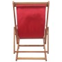 Folding beach chair made of fabric and red wooden structure by vidaXL, Garden chairs - Ref: Foro24-43995, Price: 66,57 €, Dis...