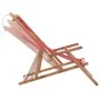 Folding beach chair made of fabric and red wooden structure by vidaXL, Garden chairs - Ref: Foro24-43995, Price: 64,99 €, Dis...