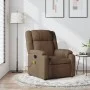 Sillón reclinable con masaje de tela marrón by , Armchairs - Ref: Foro24-373552, Price: 224,36 €, Discount: %