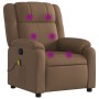 Sillón reclinable con masaje de tela marrón by , Armchairs - Ref: Foro24-373552, Price: 234,22 €, Discount: %