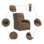 Sillón reclinable con masaje de tela marrón by , Armchairs - Ref: Foro24-373552, Price: 224,36 €, Discount: %