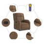 Sillón reclinable con masaje de tela marrón by , Armchairs - Ref: Foro24-373552, Price: 234,22 €, Discount: %