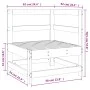 Massive Ecksitzgarnitur aus Kiefernholz für den Garten von , Modulare Sofas für den Außenbereich - Ref: Foro24-825471, Preis:...
