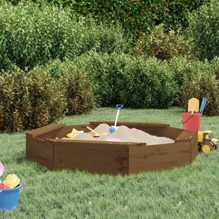 Sandkasten mit achteckigen Sitzen aus massivem Kiefernholz in Honigbraun. von , Sandkästen - Ref: Foro24-825012, Preis: 62,93...