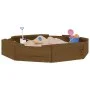 Arenero con asientos octógono madera maciza de pino marrón miel by , sandboxes - Ref: Foro24-825012, Price: 62,15 €, Discount: %