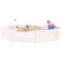 Arenero con asientos octógono madera maciza de pino blanco by , sandboxes - Ref: Foro24-825010, Price: 46,43 €, Discount: %