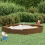 Arenero con asientos octógono madera maciza de pino marrón miel by , sandboxes - Ref: Foro24-825019, Price: 80,02 €, Discount: %