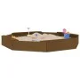 Arenero con asientos octógono madera maciza de pino marrón miel by , sandboxes - Ref: Foro24-825019, Price: 80,02 €, Discount: %