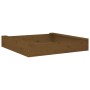 Arenero con asientos cuadrado madera maciza de pino marrón miel by , sandboxes - Ref: Foro24-825033, Price: 57,02 €, Discount: %