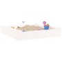 Arenero con asientos cuadrado madera maciza de pino blanco de , Cajones de arena - Ref: Foro24-825031, Precio: 49,71 €, Descu...
