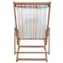 Folding beach chair fabric and multicolored wooden structure by vidaXL, Garden chairs - Ref: Foro24-43998, Price: 79,68 €, Di...
