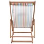 Klappbarer Strandkorb aus Stoff und mehrfarbiger Holzstruktur von vidaXL, Gartenstühle - Ref: Foro24-43998, Preis: 81,45 €, R...