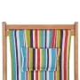 Folding beach chair fabric and multicolored wooden structure by vidaXL, Garden chairs - Ref: Foro24-43998, Price: 79,68 €, Di...
