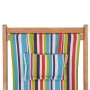Silla de playa plegable tela y estructura de madera multicolor de vidaXL, Sillas de jardín - Ref: Foro24-43998, Precio: 81,45...
