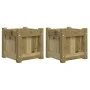 Jardineras de exterior 2 unidades madera impregnada de pino by , Pots and planters - Ref: Foro24-837403, Price: 59,75 €, Disc...