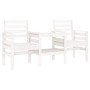 Banco de jardín con mesa 2 plazas madera maciza de pino blanco by , garden benches - Ref: Foro24-825157, Price: 174,28 €, Dis...