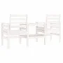 Banco de jardín con mesa 2 plazas madera maciza de pino blanco by , garden benches - Ref: Foro24-825157, Price: 171,84 €, Dis...