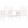 Banco de jardín con mesa 2 plazas madera maciza de pino blanco by , garden benches - Ref: Foro24-825157, Price: 174,28 €, Dis...