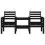 Banco de jardín con mesa 2 plazas madera maciza de pino negro by , garden benches - Ref: Foro24-825160, Price: 174,37 €, Disc...
